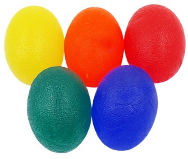 위시월드 실리콘 악력기 말랑공 악력볼, 레드+블루+옐로우+그린+오렌지, 5개