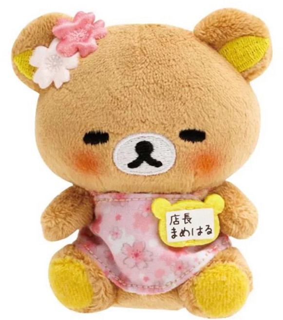 리락쿠마 벚꽃 인형 리락쿠마키링 가방고리, 1개, 벚꽃리락쿠마