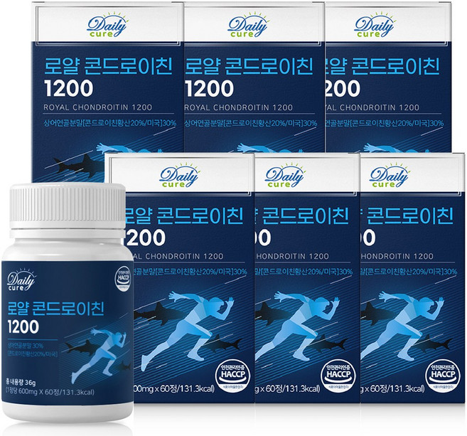 Daily cure 로얄 콘드로이친1200, 60정, 6박스
