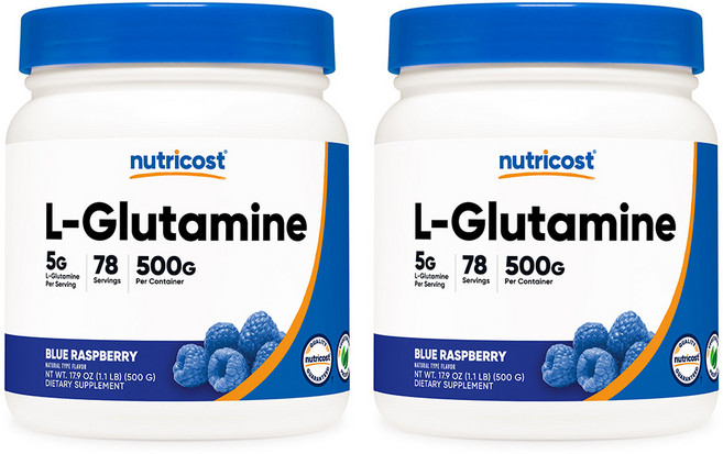 뉴트리코스트 L-글루타민 파우더 500g 블루 라즈베리맛 2개