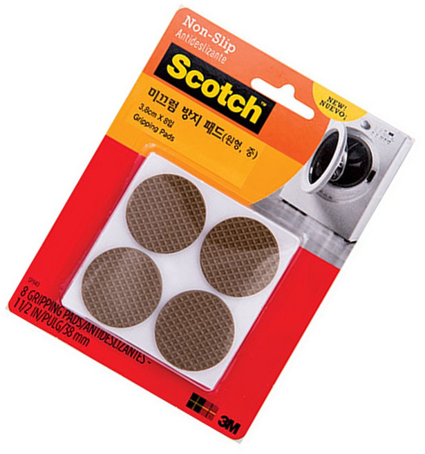 [모드니즈]3M 스카치 미끄럼 방지패드 원형 중형 3.8cm SP940, 1개