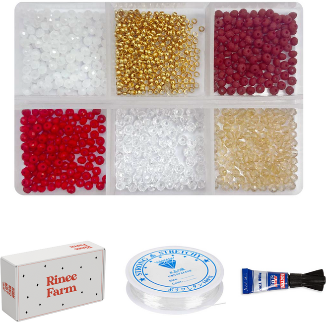 리니팜 비즈 팔찌 반지 키링 만들기 세트, 1세트, 갯마을 차차차A