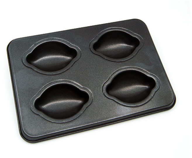 레몬4구 오븐팬 앙면코팅 27x19x2cm 몰드90x60mm // 레몬케이크 구움과자, 1개