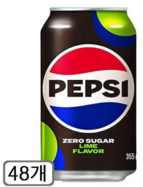 [2개묶음] 제로슈거 라임 업소용 355ml 롯데 펩시콜라 롯데칠성음료 1EA sp0+22868LO, 48개