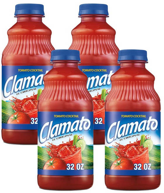 Clamato 클라마토 토마토 칵테일 주스 오리지널 946ml 4개