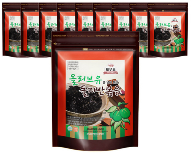 새우표 완도 올리브유 돌자반볶음, 60g, 10개