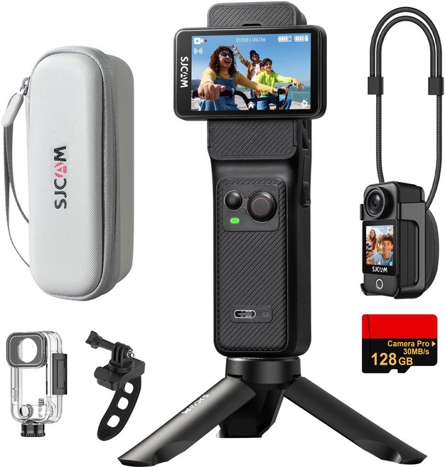 SJCAM C400 vlog 4K POV XYDL 카메라 POCKET7시간 연속 촬영손떨림 보정 탑재 액션