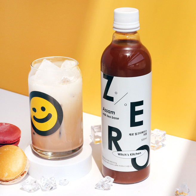 마녀의부엌 제로 아쌈 밀크티베이스 500mL 홍차 비건 음료, 1개