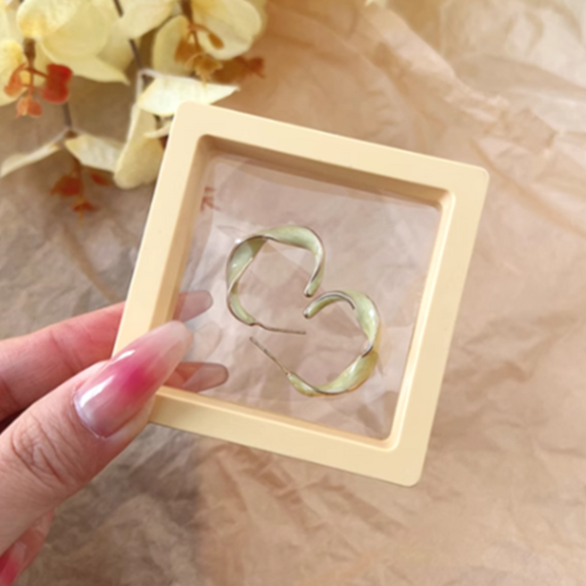 리빙홈데코 주얼리 악세사리 보관함 진열 케이스 10P 선물포장, 베이지, 10개