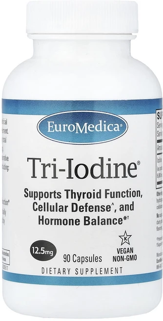 프리미엄상품 EuroMedica Tri-Iodine® 12.5mg 캡슐 90정 끝내주게잘나가는상품, EuroMedicaTriIodine125mg캡슐90정, 1개 - 쿠팡