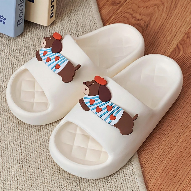 곰돌이샵 말랑말랑 귀여운 닥스훈트 EVA 슬리퍼 가볍고 푹신한 강아지 커플 실내화