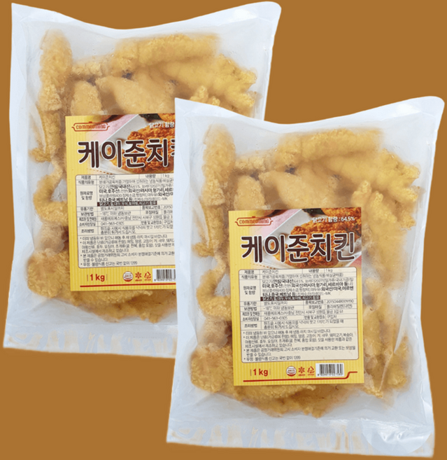 새롬 케이준치킨텐더 (국내산닭)1kg2개 냉동치킨, 1kg, 2개