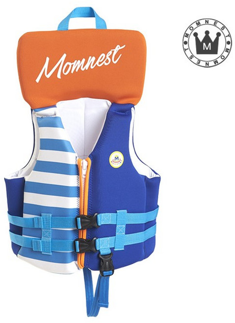 맘네스트 키즈 수영 구명조끼, 블루, 1개