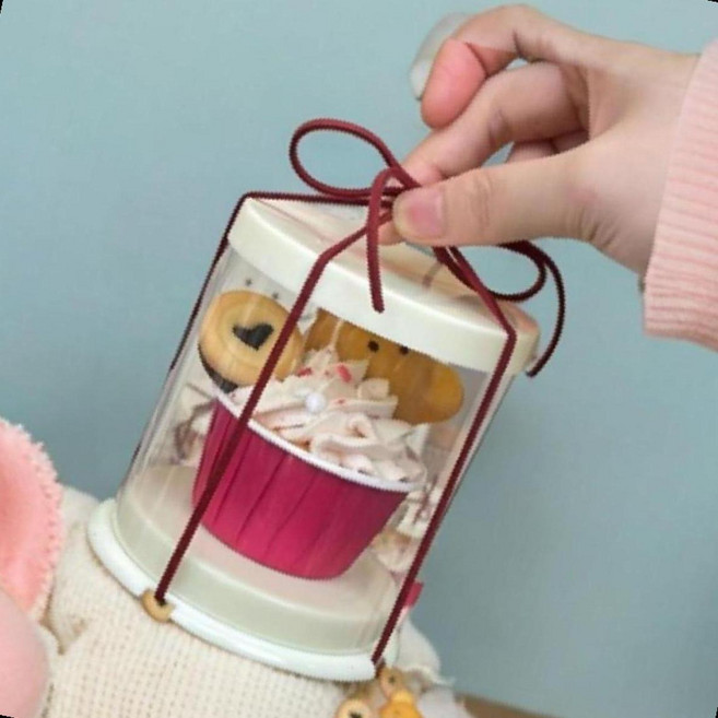 1구 머핀포장케이스 컵케익 디저트담기 투명뚜껑 5개입 베이킹선물 개별포장 위생, 1개