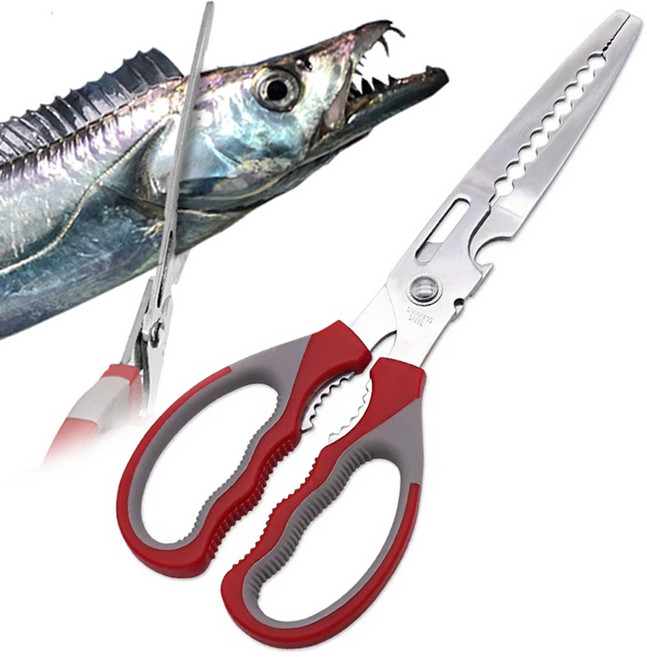 루나 스텐 가위형 만능 갈치 집게 피싱 그립 고기 낚시집게 갈치집게 낚시그립 갈치그립 선상 낚시용품, 1개, 혼합