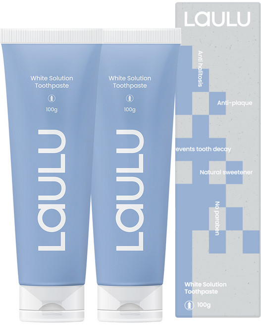라울루 화이트 솔루션 치약, 100g, 2개