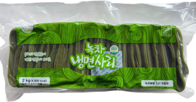 송학 녹차냉면사리 2kg, 4개