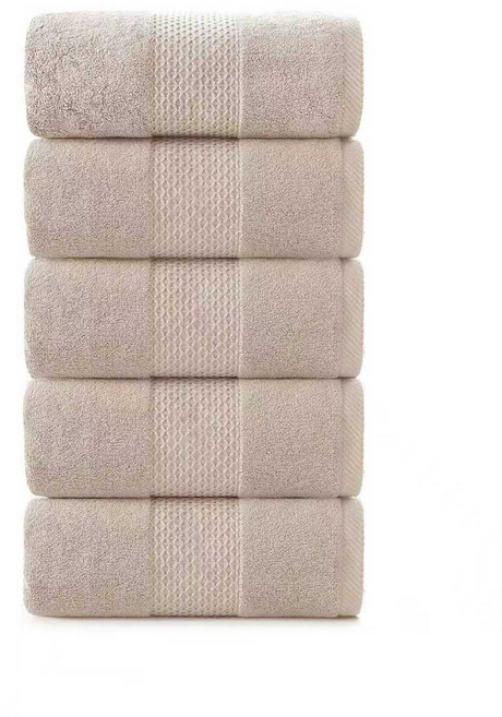 록신 명품 호텔수건 코마사 부드러운 고퀄리티 수건 540GSM 40수 5종세트, 5개, 프트브라운