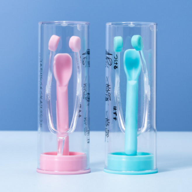 렌즈 끼는 빼는 도구 집게 흡착봉 뽁뽁이 하드 소프트 드림 콘택트 랜즈 도구 끼우는 넣는 착용 석션 기구 케이스 세트 제거봉 핀셋, 핑크, 1개