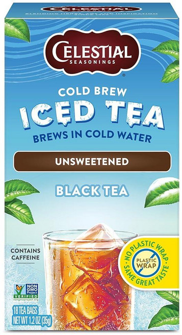 Celestial Seasonings Cold Brew 워터멜론 라임 징거 아이스 티 티백 18개 217145