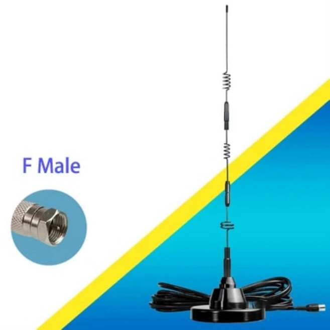 야외 풀 밴드 라디오 안테나 강력한 마그네틱 베이스 단파 FM 신호 가정용 자동차 전력 증폭기 5m, 02 F Male, 1개
