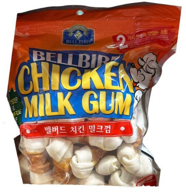 벨버드 치킨 밀크껌 스몰사이즈 - 1kg, 혼합맛(치킨/우유), 5개