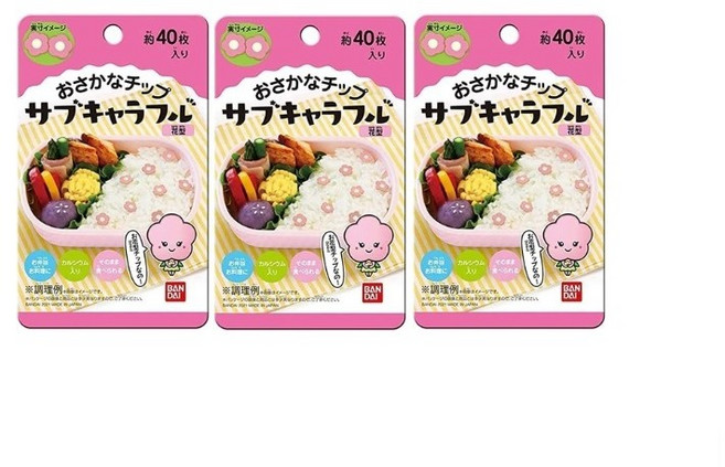 일본 반다이 꽃모양 어묵칩 카라후루 캬라후루, 2g, 3개