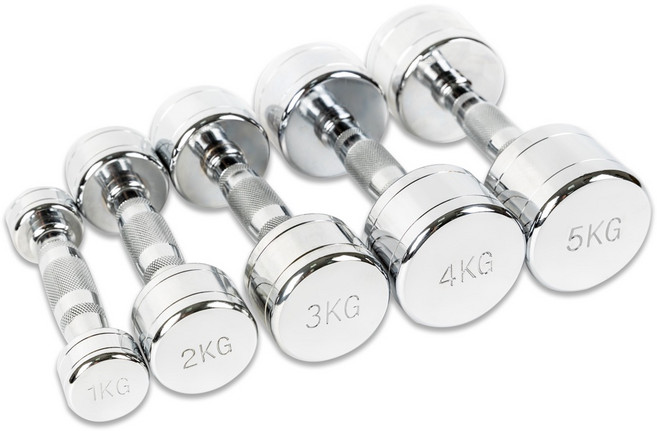 電鍍純鋼啞鈴 弧線手把 1-5KG 多種重量選擇, 1個, 4KG (一支) 兩支以上請選宅配