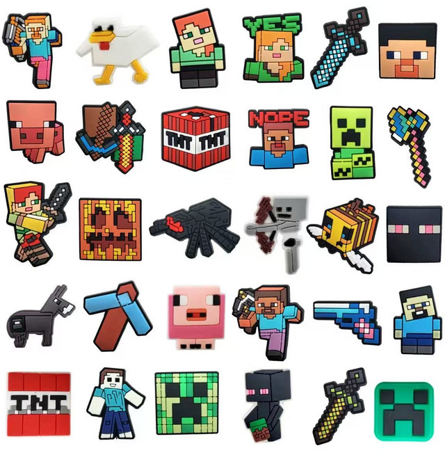 마인크래프트 30p set 실내화 신발장식 악세서리 꾸미기