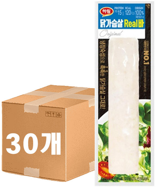 하림 닭가슴살 리얼바 오리지널 70g 30개, 80g