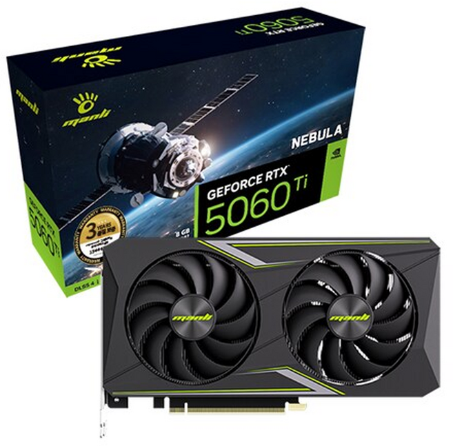 MANLI 만리 Geforce RTX 5060 Ti Nebula D7 8GB 그래픽카드 VGA 인텍앤컴퍼니