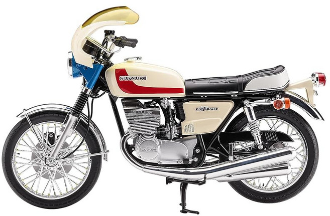 하세가와 가면 라이더 혼고 맹의 오토바이 스즈키 GT380 B 1/12 스케일 플라스틱 모델 SP377, 1개