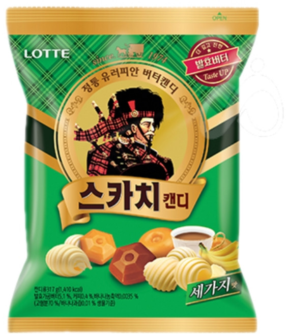 롯데제과 스카치 캔디 세가지맛, 317g, 1개