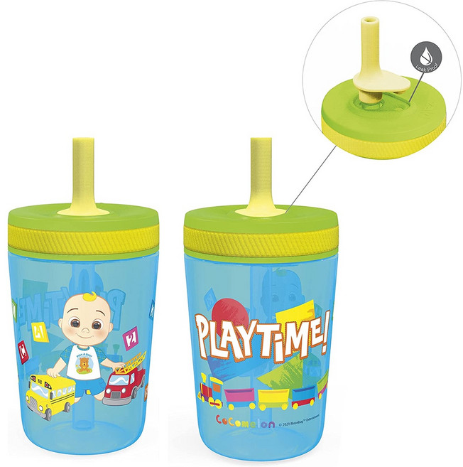 Zak Designs CoComelon 兒童吸管水杯, 1個, CoComelon(一入)