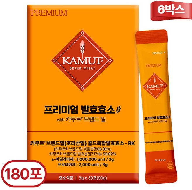 카무트 프리미엄 카무트 효소 캐나다 정품 30p, 6개, 90g
