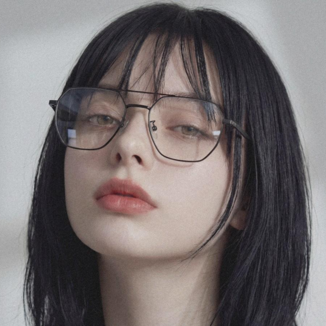 블루래빗 오버사이즈 블랙 투브릿지 안경테