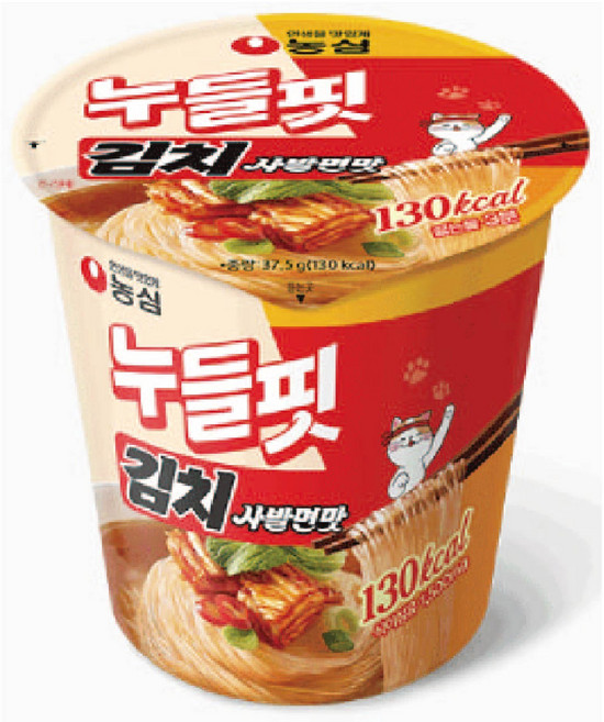 누들핏 김치사발면맛 37.5g, 18개