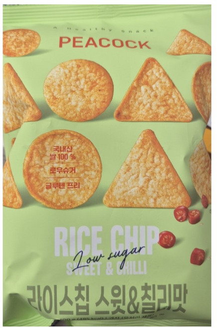 피코크 라이스칩 스윗칠리맛 100g, 1개