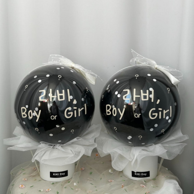 부천 젠더리빌 풍선 아기성별파티 완제품 베이비샤워풍선 서프라이즈박스 성별공개 키키데이, 1개, 콜팝형/딸