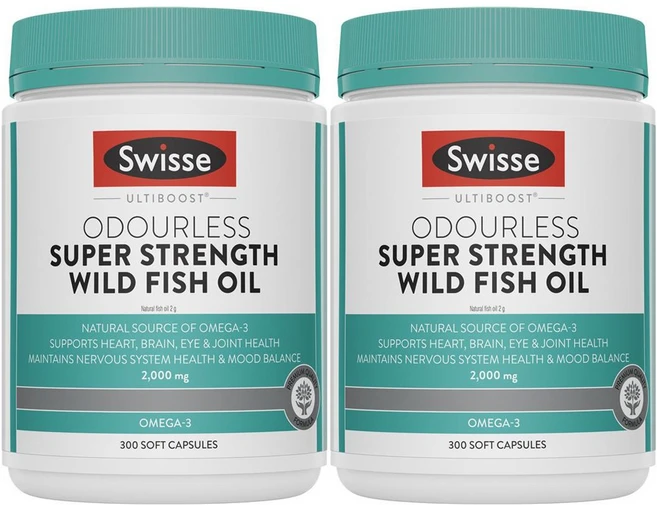 스위스 오메가3 무취 고농축 피쉬오일 2000mg 300캡슐 2개, 300정 - 쿠팡