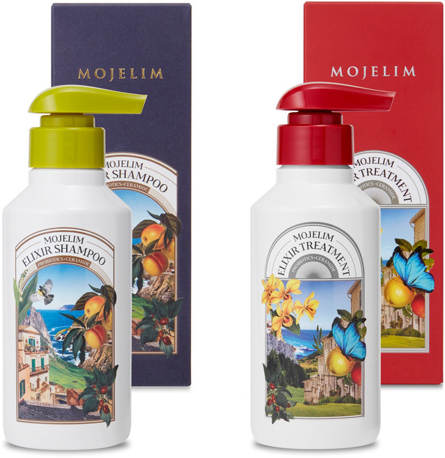 모제림 엘릭서 탈모샴푸세트 약산성 실리콘프리 플로럴향 300ml, 1세트