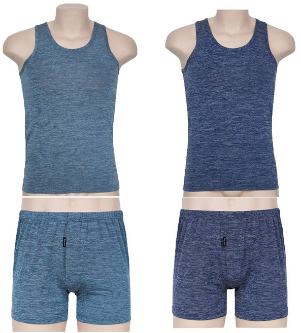 폴밋 남성속옷 인견 트렁크 런닝 상하 세트 PMT369-2 + PMR453