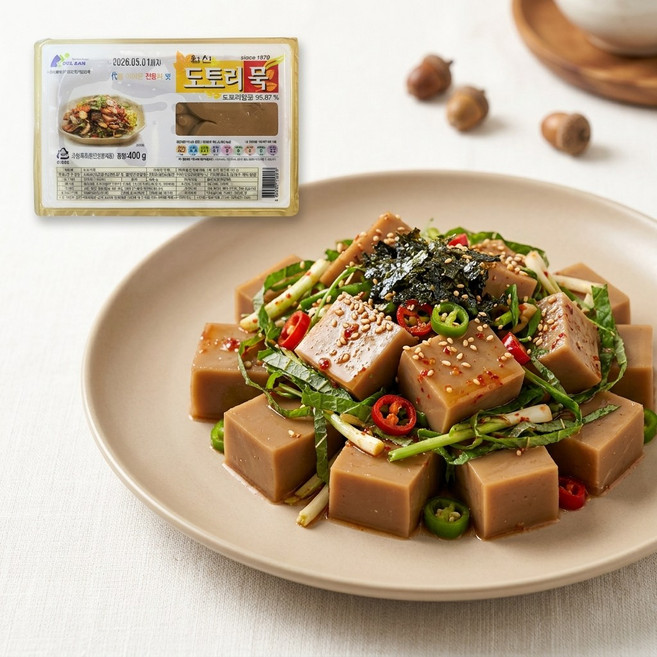 도토리묵 400g 5팩 도토리묵 묵사발 묵무침 간편 반찬, 5개