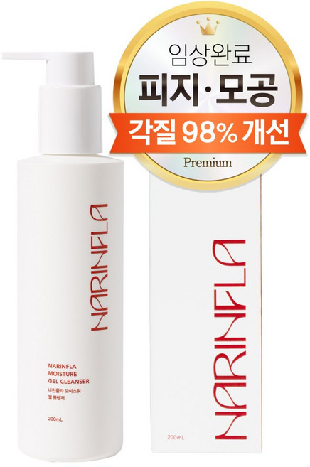 나린플라 모이스춰 수분 클렌징 젤, 200ml, 1개