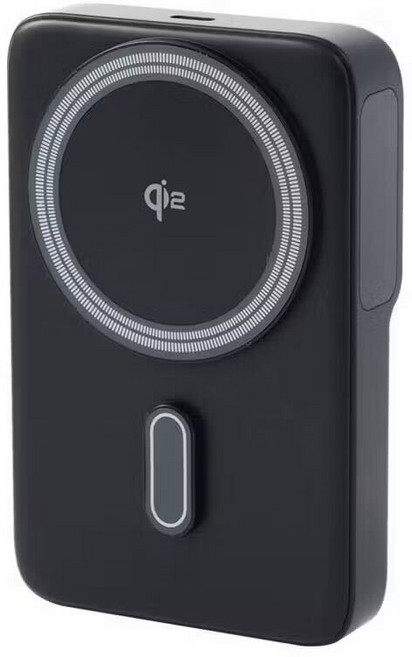 LaPO Qi2 15W 磁吸無線充電行動電源 USB-C + Lightning 接頭, 夜幕黑, LPB-Qi20CL