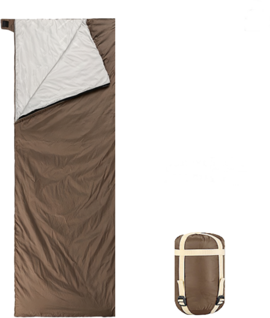 엑스코아 사계절 초경량 캠핑 침낭, 1개, 브라운XL