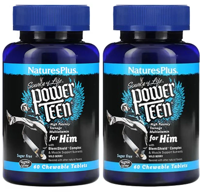 네이쳐스플러스 소스오프라이프파워 Teen 내추럴 야생 베리 츄어블 60정, 2개 - 쿠팡