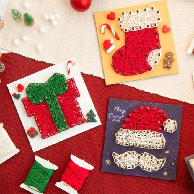 (민화) 스트링아트세트 크리스마스도안 겨울만들기 1개 (옵션), 트리