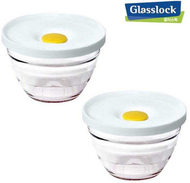 글라스락 쿠킹볼 330 ml 화이트, 2개