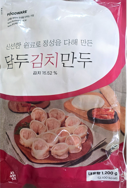 담두 김치손만두 1.2kg, 2개